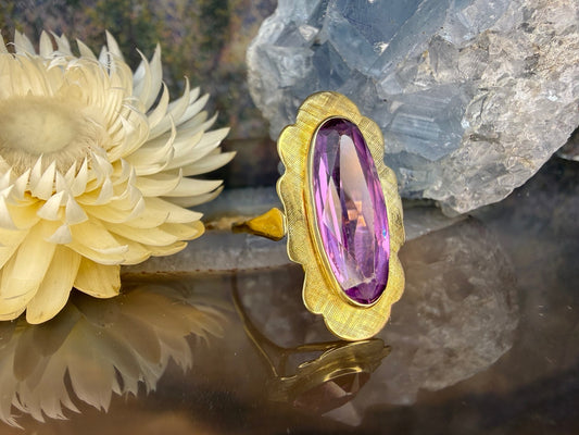 14 karaat gouden saffier ring