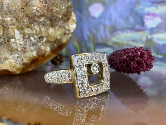 8 karaat ring met diamantjes