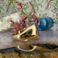 14 karaat gouden saffier zegelring