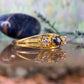 18 karaat gouden saffier en diamant ring