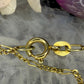 14 karaat gouden robijn en diamant ketting