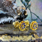 18 karaat gouden oorknoppen met emaille