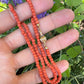 14 karaat gouden ketting met bloedkoraal