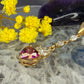 14 karaat gouden hanger met zirkonia en toermalijn
