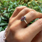 14 karaat witgouden ring met spinel en diamant