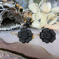 14 karaat rosegouden oorbellen met bloem