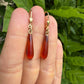 14 karaat gouden amber oorbellen