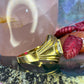 18 karaat gouden ring met robijn en spinel