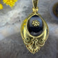 14 karaat gouden onyx hanger