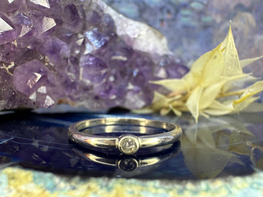Zilveren ring met zirkonia