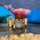 9 karaat ring met zwarte opaal