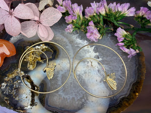 14 karaat gouden vlinder oorbellen