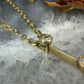 14 karaat gouden ketting met diamant hanger