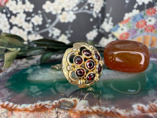 14 karaat gouden granaat ring