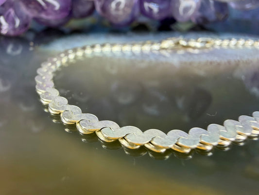 zilveren platte gourmet armband