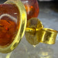 14 karaat gouden amber oorknoppen
