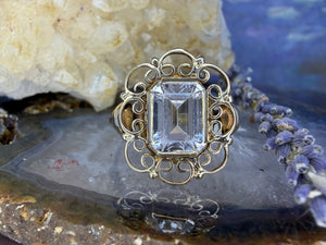 14 karaat gouden topaas ring