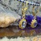 14 karaat gouden spinel oorbellen