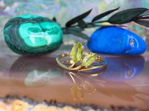 18 karaat gouden peridot ring