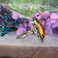 Zilveren ring met gele steen