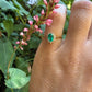 18 karaat gouden ring met smaragd en diamant