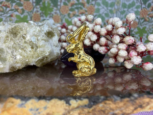 18 karaat gouden konijn hanger