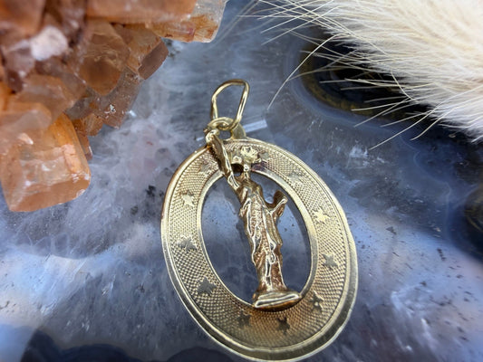 14 karaat gouden hanger Vrijheidsbeeld