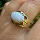 14 karaat gouden opaal ring
