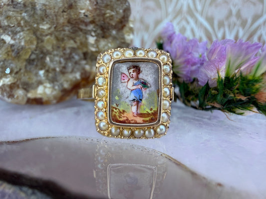 14 karaat gouden victoriaanse ring