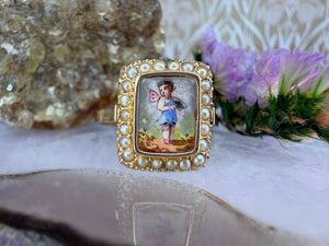 14 karaat gouden victoriaanse ring