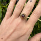 14 karaat gouden ring met granaat