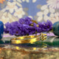 14 karaat gouden ring met blauwe spinel