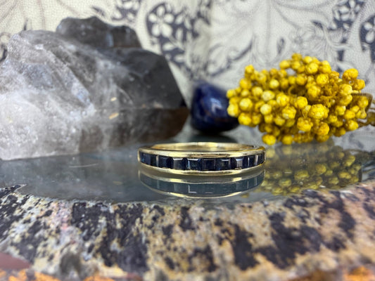 14 karaat gouden saffier ring