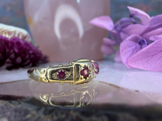 9 karaat robijn ring