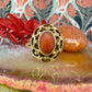14 karaat gouden ring met bloedkoraal