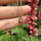 14 karaat gouden ketting met toermalijn hanger