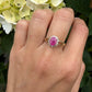 14 karaat gouden robijn en diamant ring