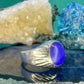 Zilveren ring met blauwe steen