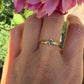 18 karaat gouden saffier en diamant ring