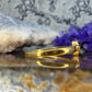 18 karaat gouden saffier diamant ring