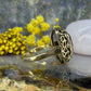 14 karaat gouden citrien ring