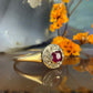 10 karaat robijn en diamant ring