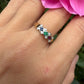 14 karaat gouden ring met edelstenen en diamanten