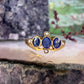 18 karaat gouden ring met toermalijn en parel