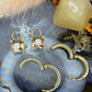 14 karaat gouden hoops met bedels