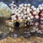 14 karaat gouden ring met saffier en diamant