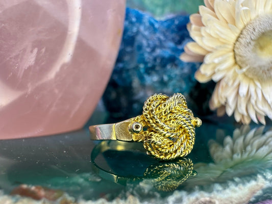 14 karaat gouden mattenklopper ring