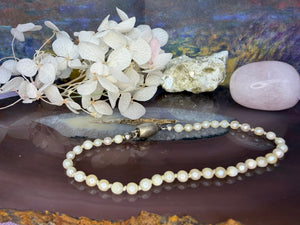 14 karaat witgouden parel armband