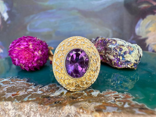 9 karaat ring met amethist