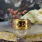 14 karaat gouden ring met robijntjes